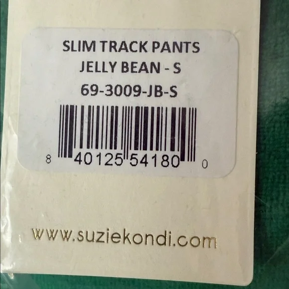 Suzie Kondi jelly bean green velour cotton track pants S - Picture 5 of 7